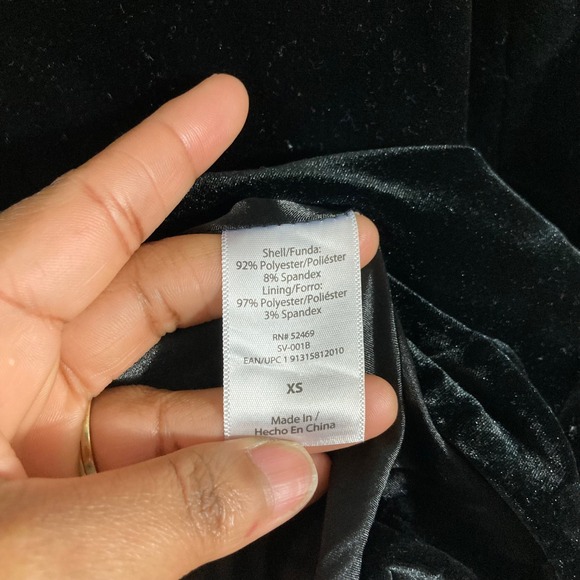 Sofia Jeans Velvet Blazer Womens XS Black Double Breasted SV-001B - Picture 5 of 10